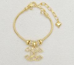 Bracelet. Gold Plated 14 k Channel