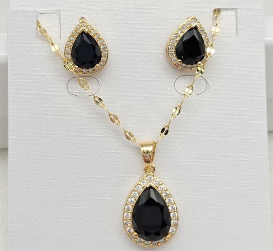 Set  Gold Plated 14k. zircon.