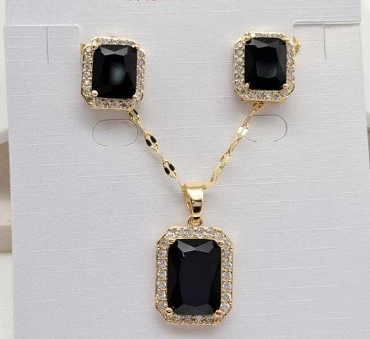 Set  Gold Plated 14k. zircon.