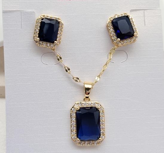 Set  Gold Plated 14k. zircon.