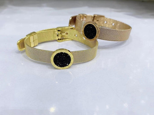 Bracelet Stainless steel .Gold Plated 18k