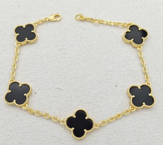 Bracelet Clover. Cooper Gold Plated 14 k