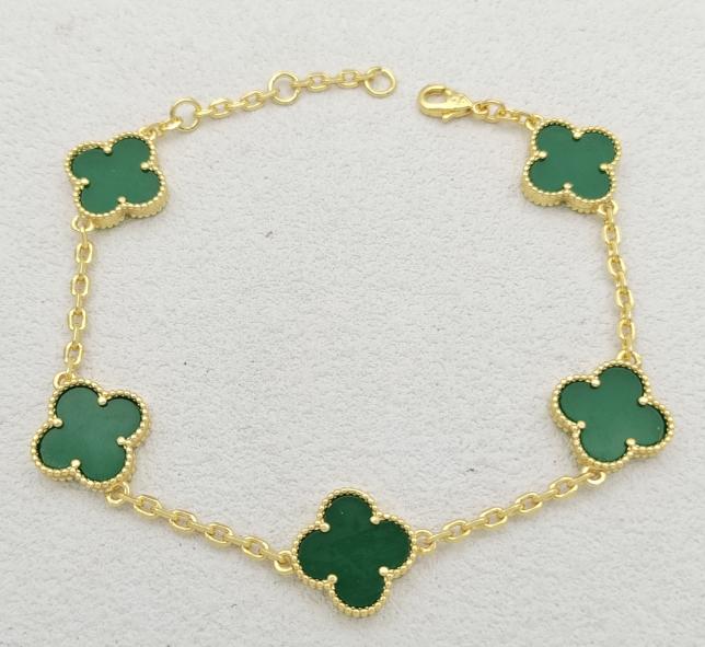 Bracelet Clover. Cooper Gold Plated 14 k