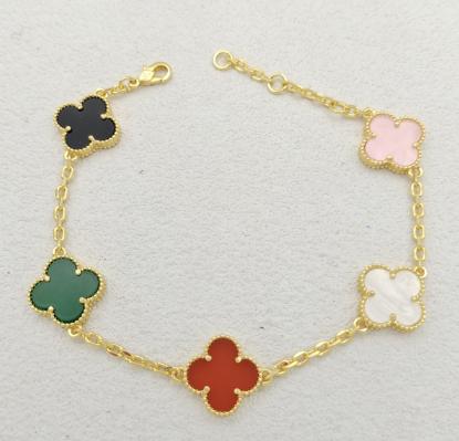 Bracelet Clover. Cooper Gold Plated 14 k