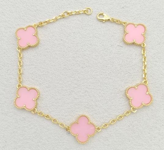 Bracelet Clover. Cooper Gold Plated 14 k