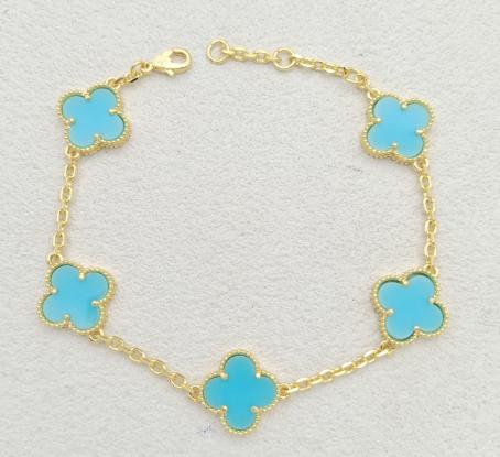 Bracelet Clover. Cooper Gold Plated 14 k