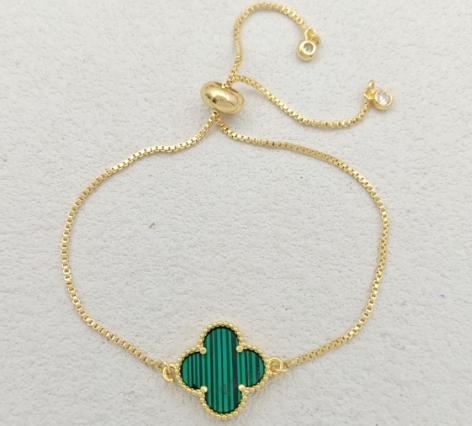 Bracelet Clover. Cooper Gold Plated 14 k