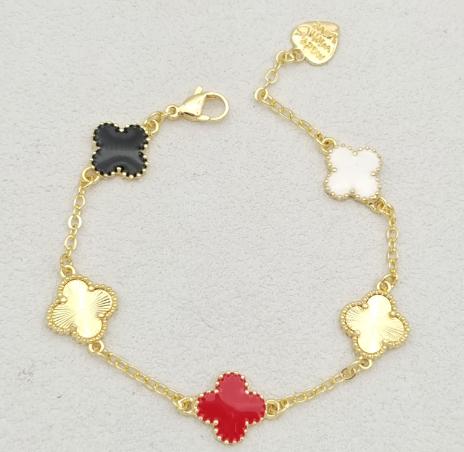 Bracelet Clover. Cooper Gold Plated 14 k