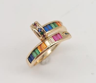 Ring.  Gold Plated 14K ZIRCON