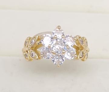 Ring.  Gold Plated 14K ZIRCON