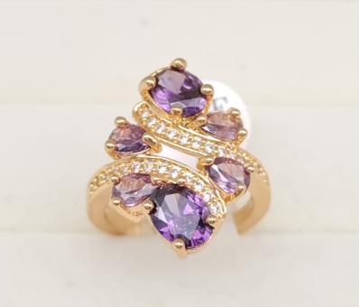 Ring.  Gold Plated 18K ZIRCON