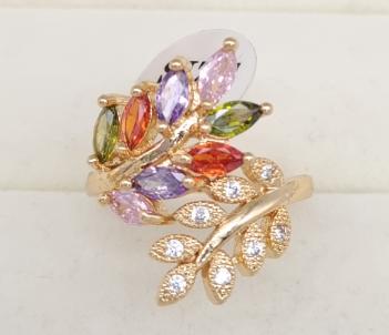 Ring.  Gold Plated 18K ZIRCON