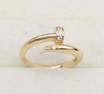 Ring. Gold Plated. 14k OPEN SIZE