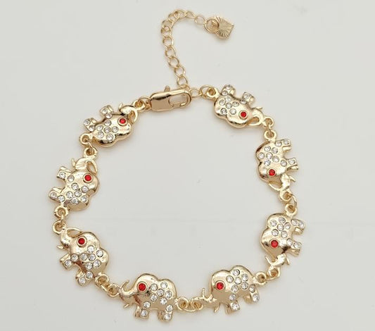 Bracelet  Copper Alloy, 14K gold plated