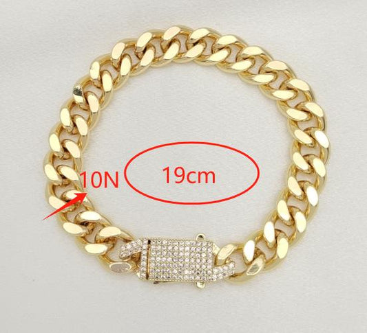 Bracelet Copper Alloy 14K gold plated