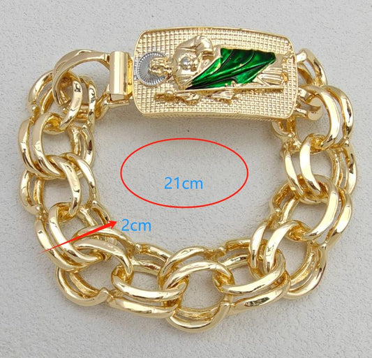 Bracelet Copper Alloy 14K gold plated