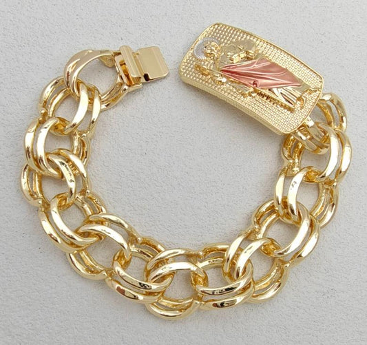 Bracelet Copper Alloy 14K gold plated