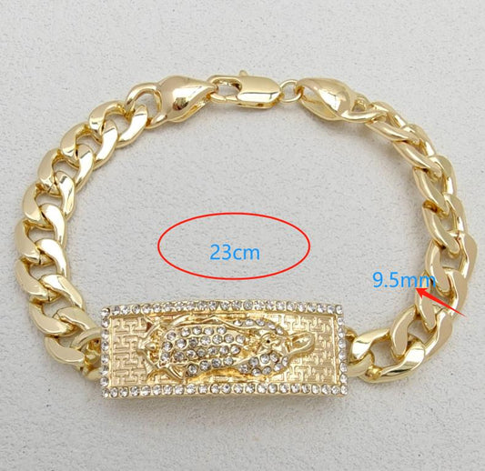 Bracelet Copper Alloy 14K gold plated