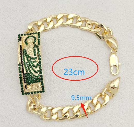 Bracelet Copper Alloy 14K gold plated