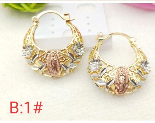 Earring copper  Gold Plated 14k