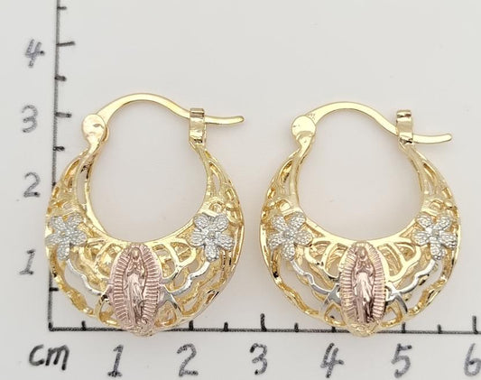 Earring copper  Gold Plated 14k