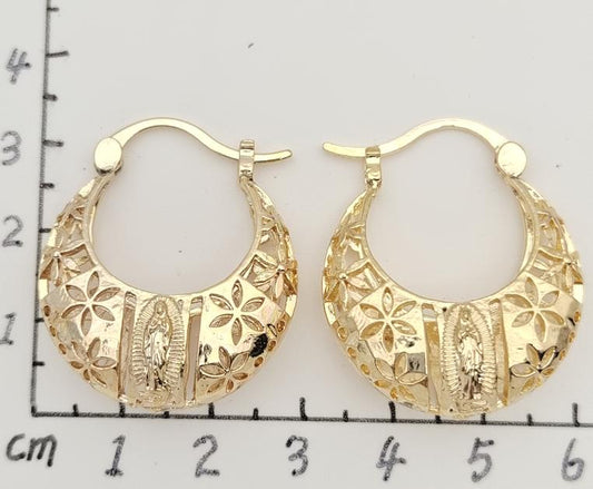 Earring copper  Gold Plated 14k