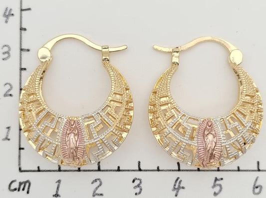 Earring copper  Gold Plated 14k