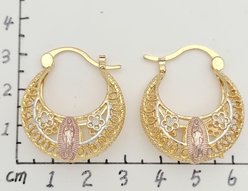 Earring copper  Gold Plated 14k