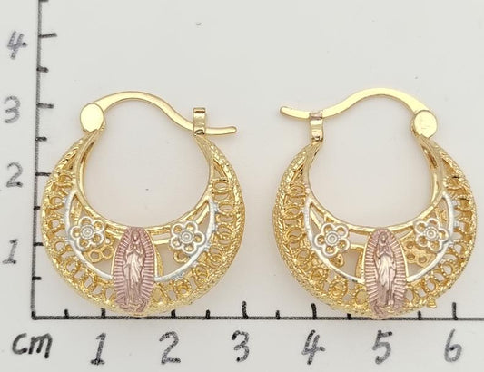 Earring copper  Gold Plated 14k