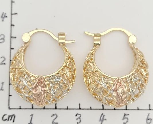 Earring copper  Gold Plated 14k