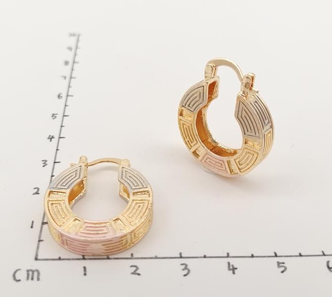 Earring copper  Gold Plated 14k