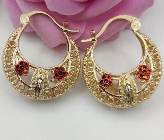 Earring copper  Gold Plated 14k