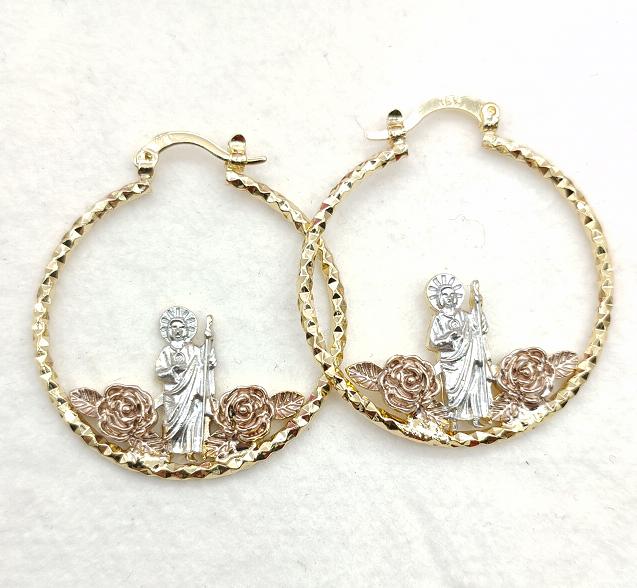 Earring copper  Gold Plated 14k