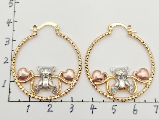 Earring copper  Gold Plated 14k