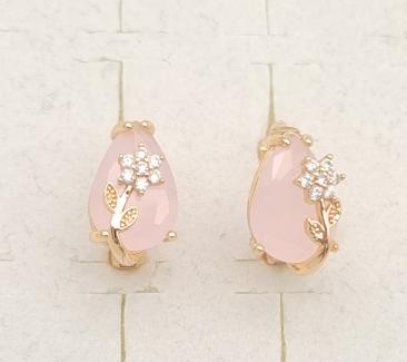 Earring copper  Gold Plated 14k