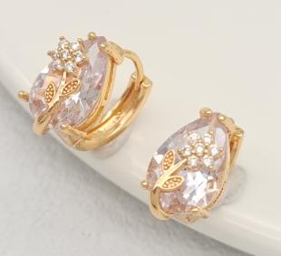 Earring copper  Gold Plated 14k