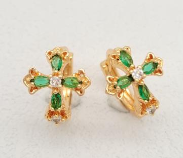 Earring copper  Gold Plated 14k