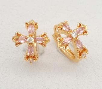 Earring copper  Gold Plated 14k