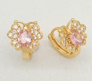 Earring copper  Gold Plated 14k