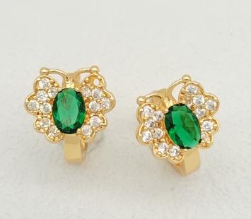 Earring copper  Gold Plated 14k