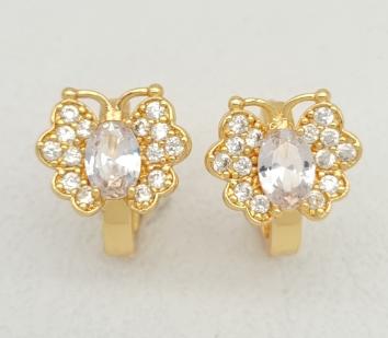 Earring copper  Gold Plated 14k