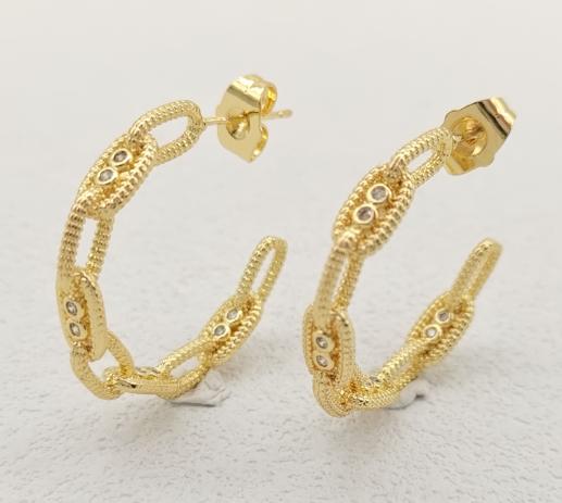 Earring copper Silver plated and Gold Plated 18k