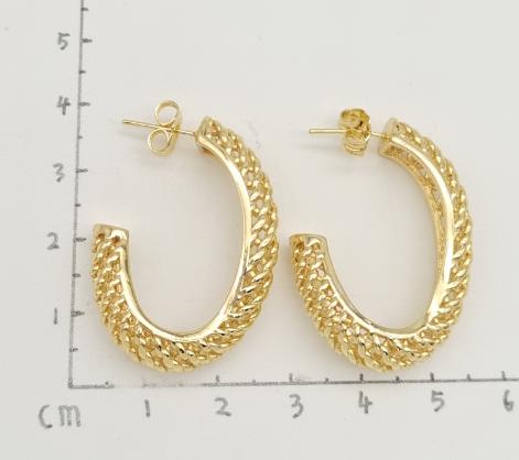 Earring copper 18K gold plated