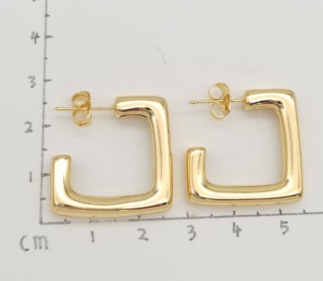 Earring copper 18K gold plated