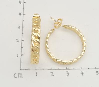 Earring copper 18K gold plated