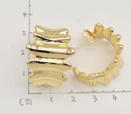 Earring copper 18K gold plated