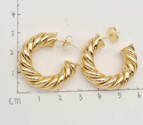 Earring copper 18K gold plated