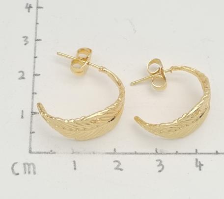 Earring copper 18K gold plated