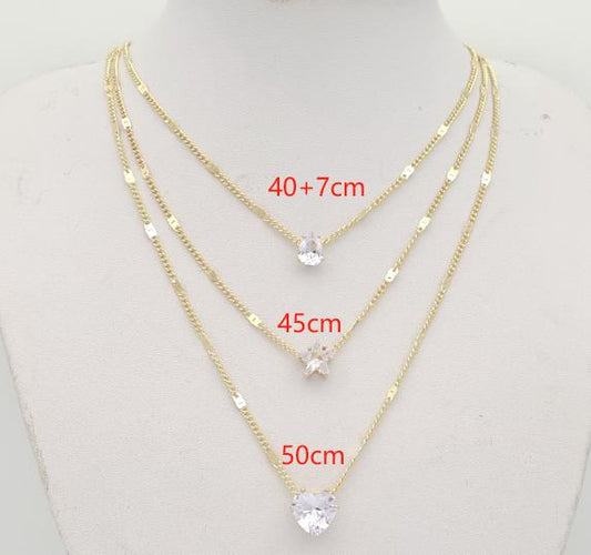 Set Brass Alloy, 14K gold plated