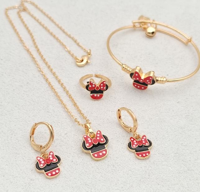 Set Brass Alloy, 18K gold plated